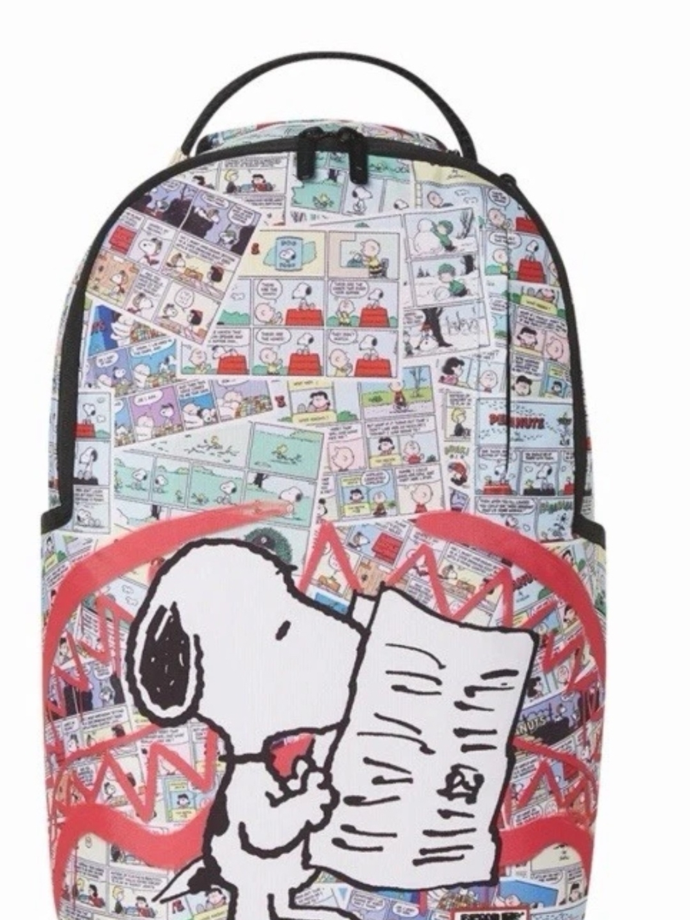 Sprayground Kids Backpack - White, Red, Black, Multicolor Comic Print